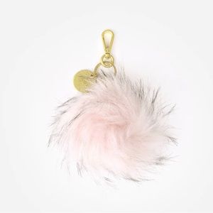 Fawn Design Pouf Keychain in Blush Pink